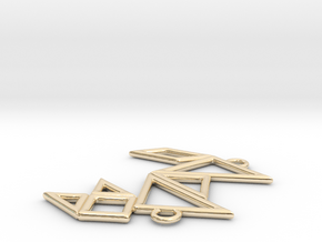 Tangram Cat Bracelet in 14K Yellow Gold