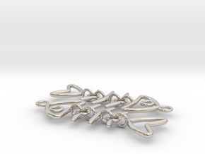 Fishbone Earrings in Platinum