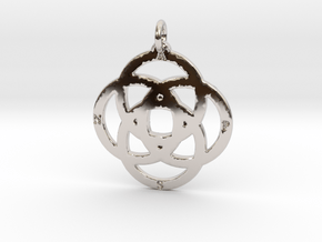 Shreya - Customizable Silver Floral Pendant in Rhodium Plated Brass