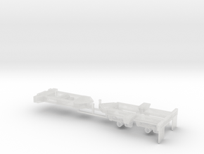 1/64th 2 axle booster for Talbert Type rail lowboy in Clear Ultra Fine Detail Plastic