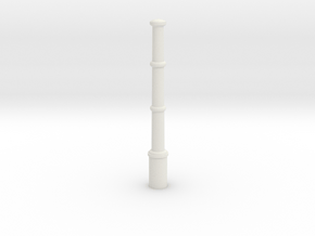 KDB002 Westminster Cast Iron Style Bollard 1-24 sc in White Natural Versatile Plastic