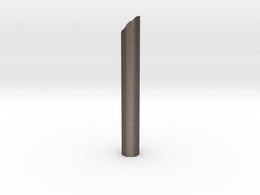 KDB004 Mitred Top Stainless Steel Bollard 1-24 sca in Polished Bronzed-Silver Steel