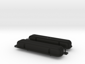 1/8 Pontiac Cal-Customs Valve Covers w/ Reg Bolts in Black Premium Versatile Plastic