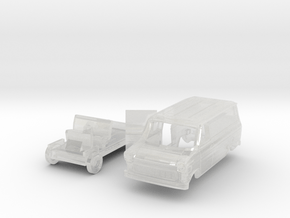 Ford Transit Van with open door (N 1:160) in Clear Ultra Fine Detail Plastic