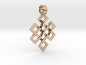 Endless Knot Pendant in 9K Rose Gold : Small