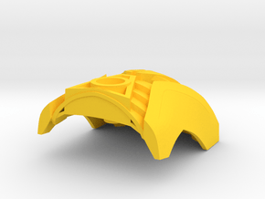 Rau Matatu(Stud connecter) in Yellow Smooth Versatile Plastic