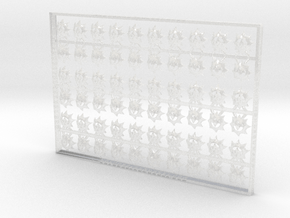60x Sun Kings - Shoulder Insignia pack in Clear Ultra Fine Detail Plastic