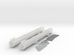 1/27 Aft Torpedo Tubes for PT Boats in Clear Ultra Fine Detail Plastic