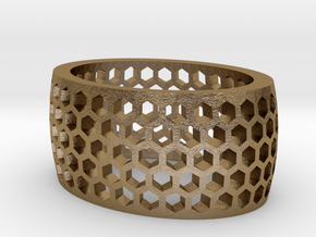 Honeycomb Bracelet in Polished Gold Steel