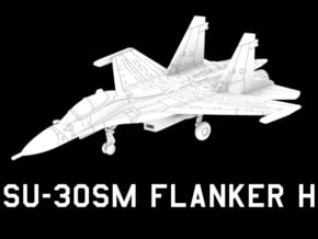 Su-30SM Flanker H (Clean) in White Natural Versatile Plastic: 1:220 - Z