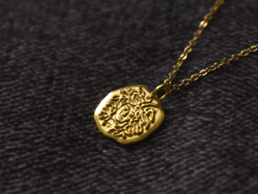Medallion of Medusa in 18k Gold Plated Brass