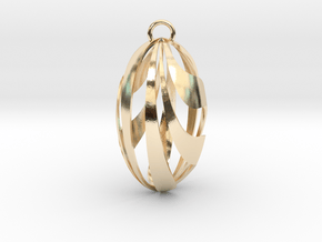 Twisted Pendant in 14k Gold Plated Brass
