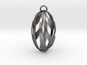 Twisted Pendant in Polished Nickel Steel