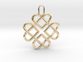 Celtic knot 1 in 14k Gold Plated Brass