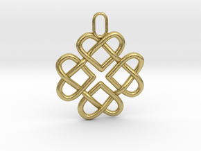 Celtic knot 1 in Natural Brass