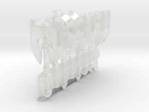 Power Axes for Space Marines - x8 - x16 in Clear Ultra Fine Detail Plastic: d3