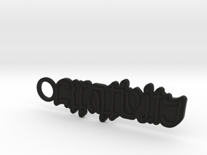 CREATIVITY ambigram keychain  in Black Premium Versatile Plastic