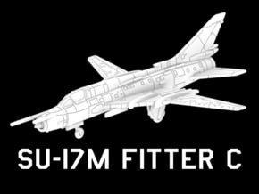 Su-17M Fitter C (Clean, Wings Out) in White Natural Versatile Plastic: 1:220 - Z