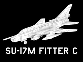 Su-17M Fitter C (Loaded, Wings In) in White Natural Versatile Plastic: 1:220 - Z