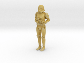 Stormtrooper in position of Attention in Tan Fine Detail Plastic: 1:43