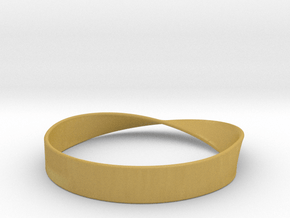 Möbius Bracelet Bangle in Tan Fine Detail Plastic: Medium