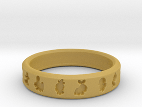 PokemonRing - Size 11 Test in Tan Fine Detail Plastic