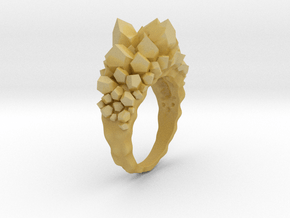 Crystal Ring size 7 in Tan Fine Detail Plastic