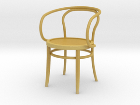 1:24 Thonet Arm Chair (Not Full Size) in Tan Fine Detail Plastic: 1:12