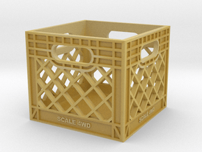 Milk Crate in Tan Fine Detail Plastic: 1:10