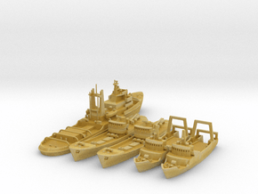 Lloydsman tug and trawlers 1/700 and 1/600 in Tan Fine Detail Plastic: 1:600