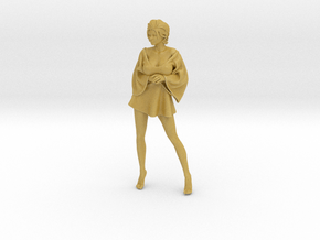 Skirt Girl-006 scale 1/24 in Tan Fine Detail Plastic: 1:18