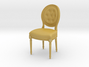 Louis XVI Side Chair in Tan Fine Detail Plastic: 1:24