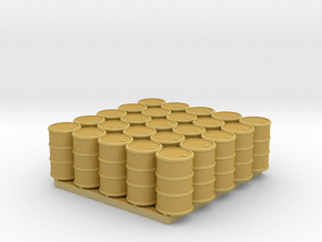 25pcs: N/OO Scale Barrels in Tan Fine Detail Plastic: 1:160 - N