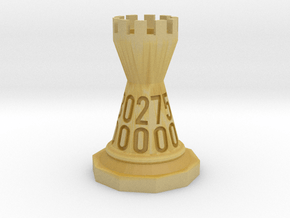 Chess shaped Dice (hollow) in Tan Fine Detail Plastic: d00