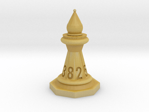 Chess shaped Dice (hollow) in Tan Fine Detail Plastic: d8