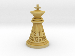 Chess shaped Dice (hollow) in Tan Fine Detail Plastic: d20