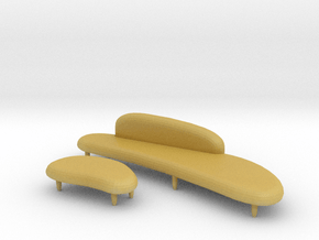 Miniature Freeform Sofa Set - Isamu Noguchi in Tan Fine Detail Plastic: 1:24
