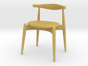 Miniature CH20  Elbow Chair - Hans J. Wegner in Tan Fine Detail Plastic: 1:24