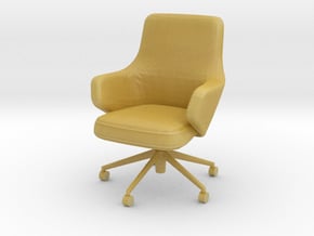 Miniature Grand Executive Chair - Antonio Citterio in Tan Fine Detail Plastic: 1:12
