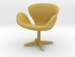 Miniature Swan Lounge Chair - Arne Jacobsen  in Tan Fine Detail Plastic: 1:12