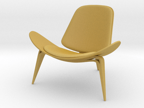 Miniature CH07 Shell Chair - Hans. J. Wegner in Tan Fine Detail Plastic: 1:24