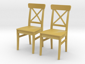 Ikea Ingolf Chair in Tan Fine Detail Plastic: 1:48 - O