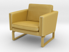 Miniature CH101 Chair - Hans J. Wegner. in Tan Fine Detail Plastic: 1:12