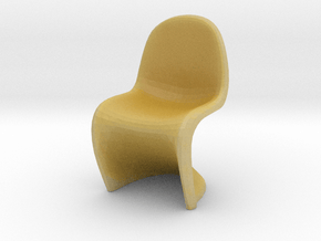 Miniature Panton Chair - Verner Panton in Tan Fine Detail Plastic: 1:24