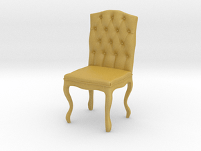Tufted Dining Chair in Tan Fine Detail Plastic: 1:24