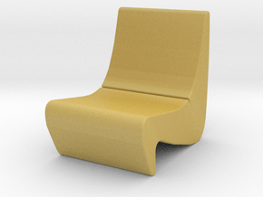Miniature Amoeba Chair - Verner Panton in Tan Fine Detail Plastic: 1:12