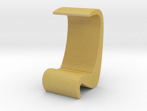 Miniature Amoeba Highback Chair - Verner Panton in Tan Fine Detail Plastic: 1:12