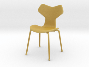 Miniature Grand Prix Chair - Arne Jacobsen  in Tan Fine Detail Plastic: 1:12