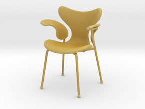 Miniature Lily Chair - Arne Jacobsen in Tan Fine Detail Plastic: 1:12