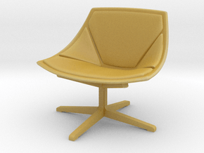 Miniature Space Lounge Chair - JJürgen Laub & Mark in Tan Fine Detail Plastic: 1:12